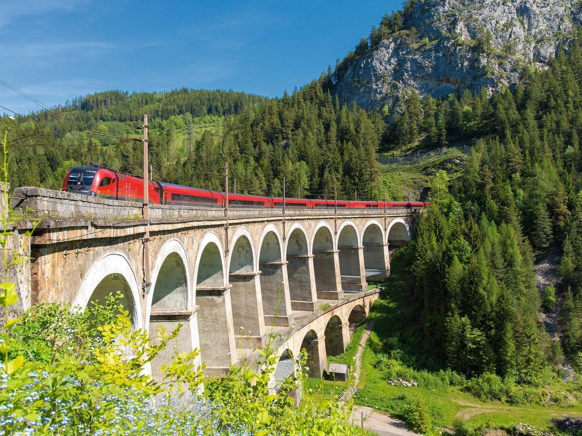 the Semmering Railway, which is a UNESCO World Heritage site in Austria