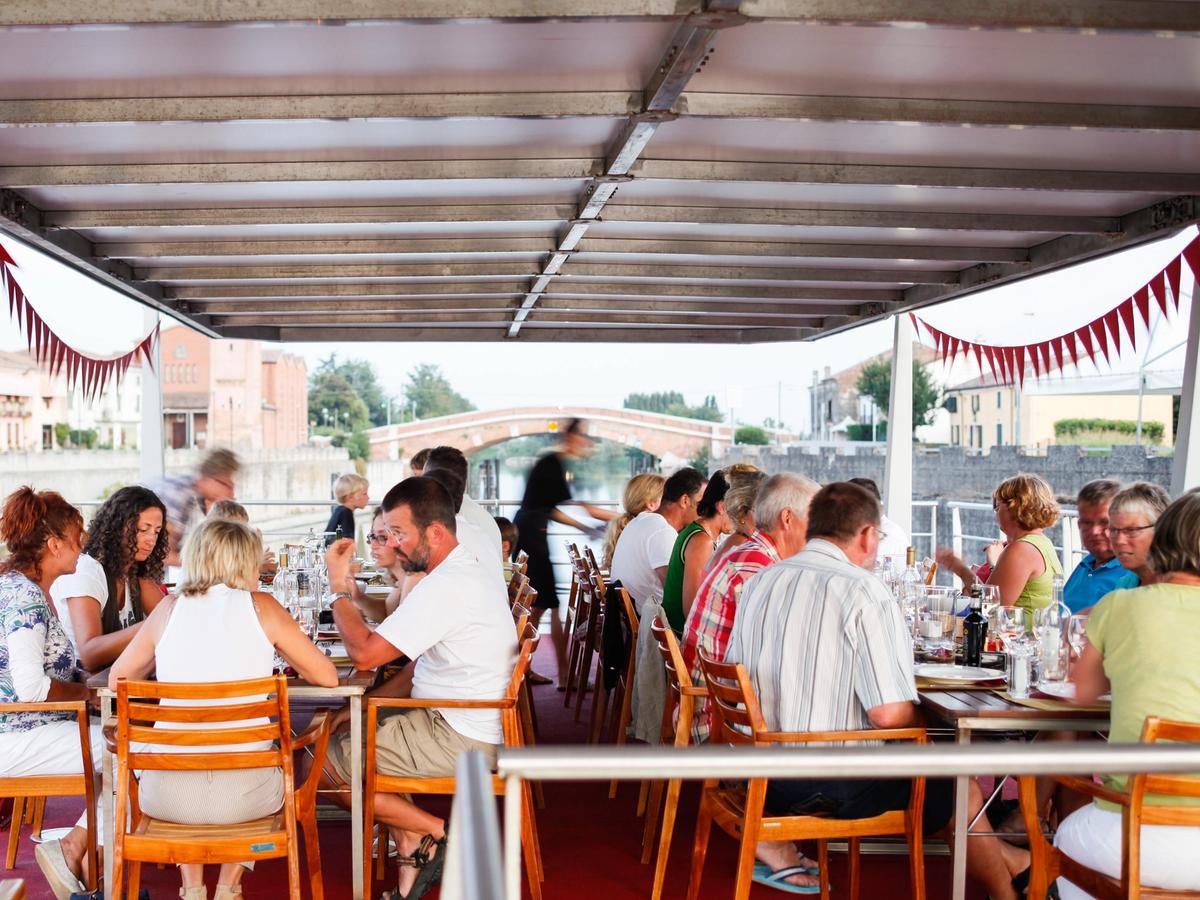Venice to Mantua - Ava Maria boat dining