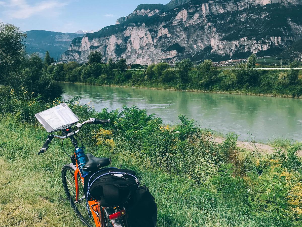 Cycling along the River Adige