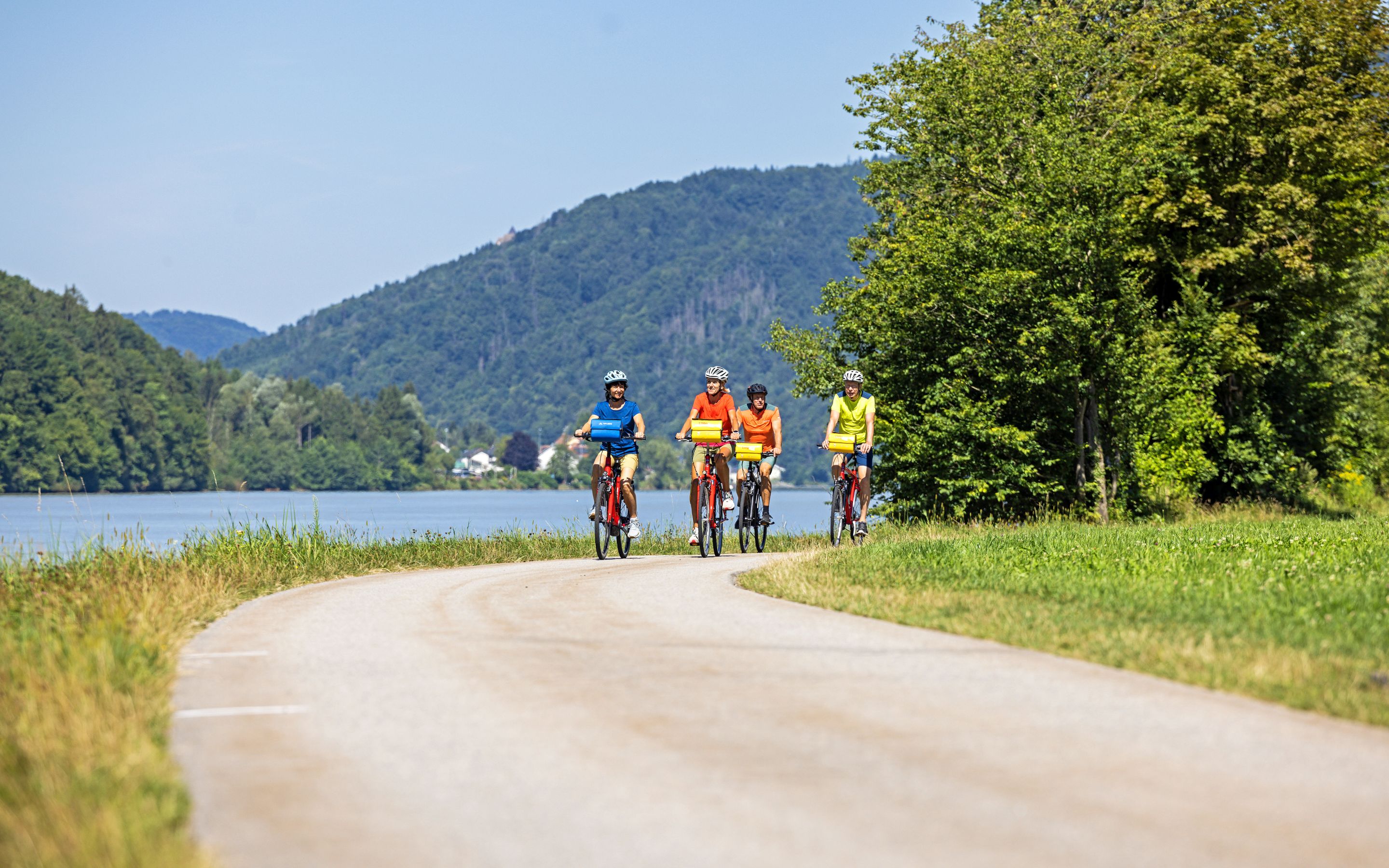Cycling with friends along the River Danube
