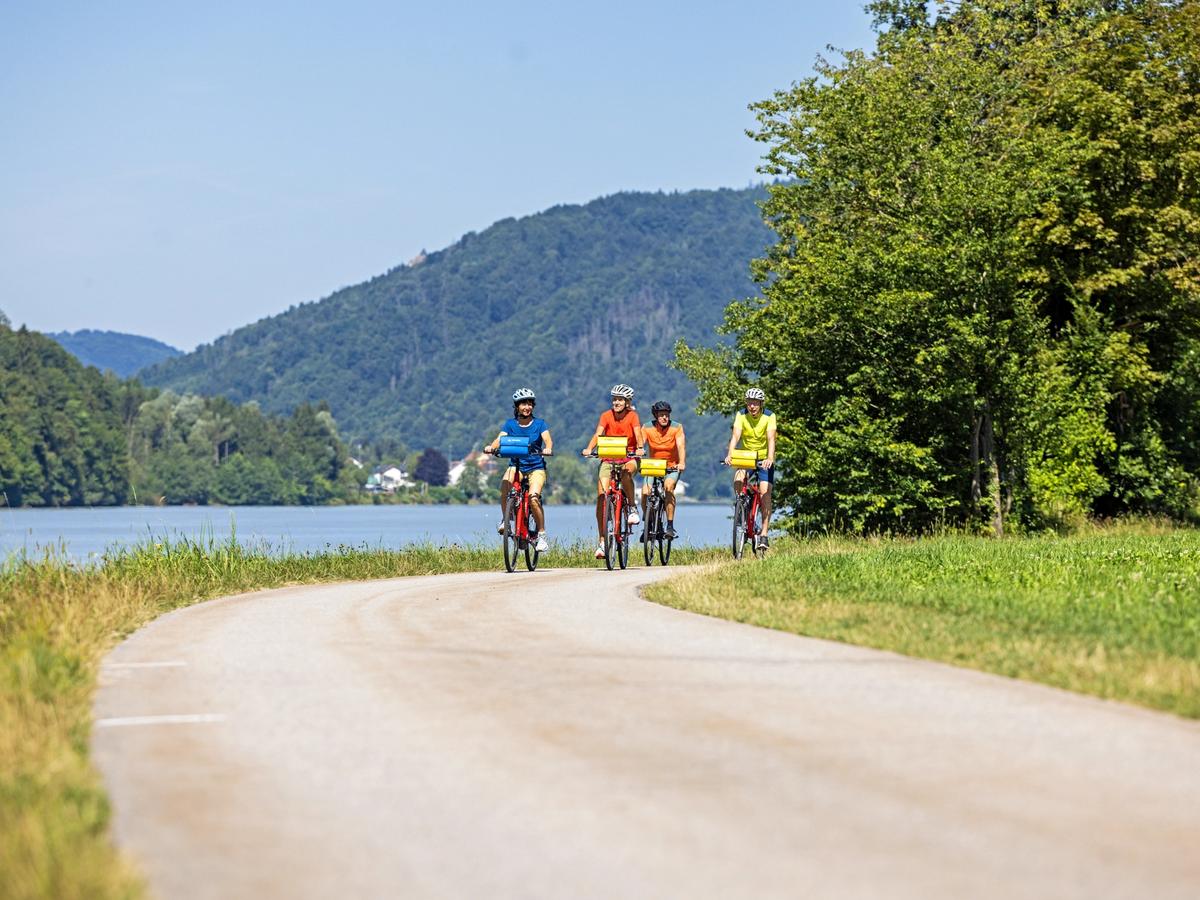 Cycling with friends along the River Danube