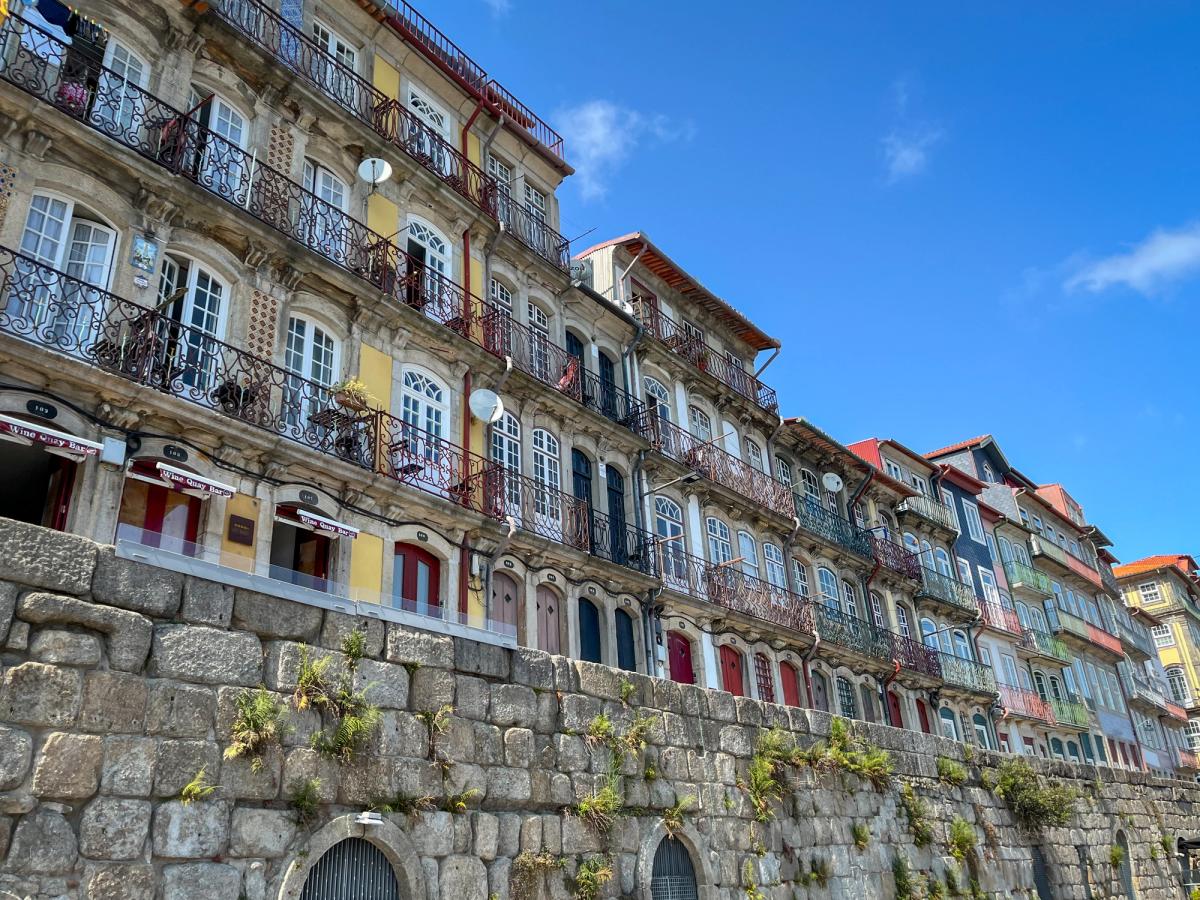 the historic Ribeira district in Porto, Portugal