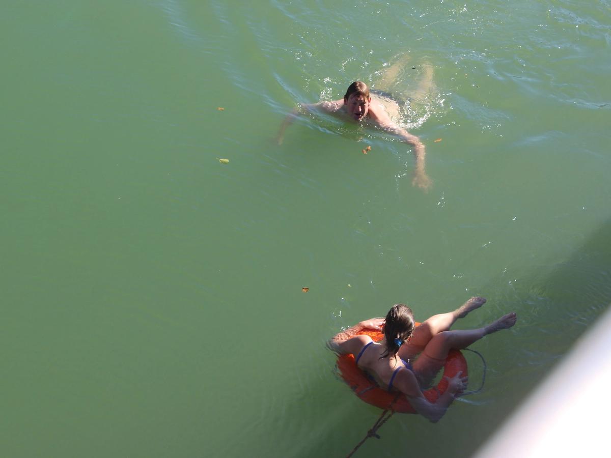 People swimming