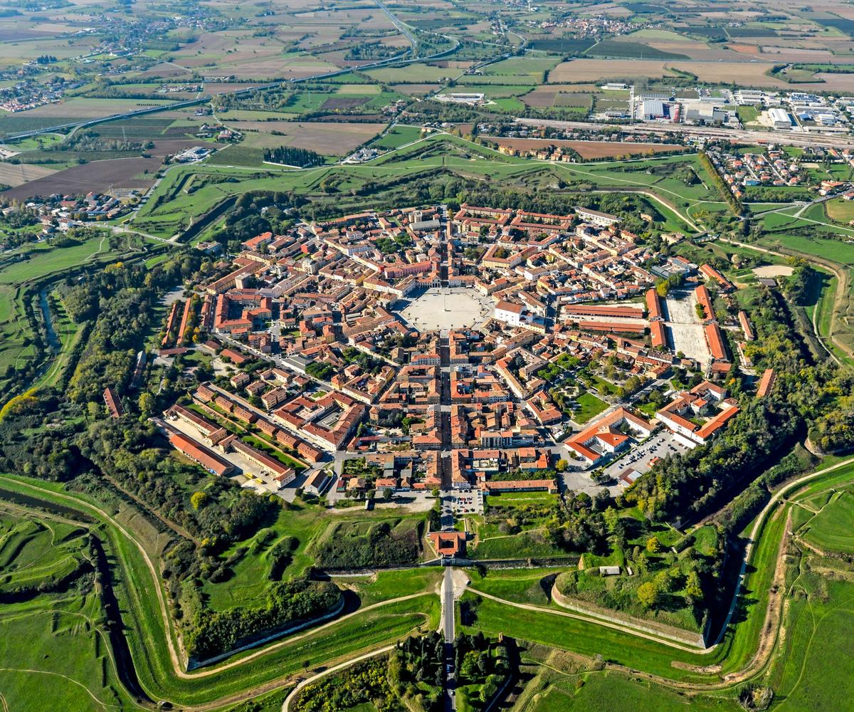 The City of Palmanova on the border of Venice