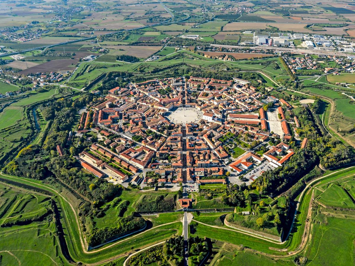 The City of Palmanova on the border of Venice