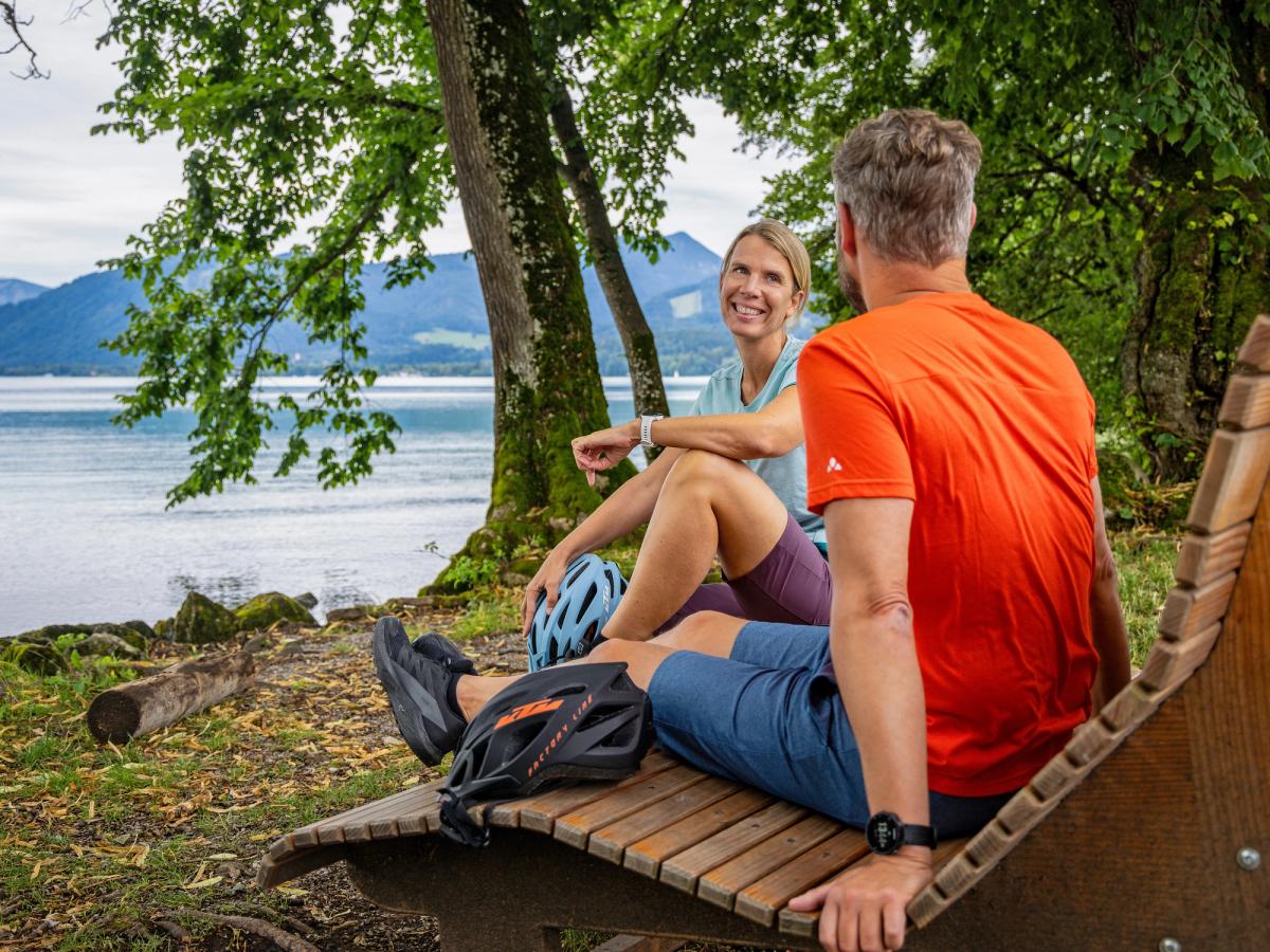 Resting on the bank of the Tegernsee Lake