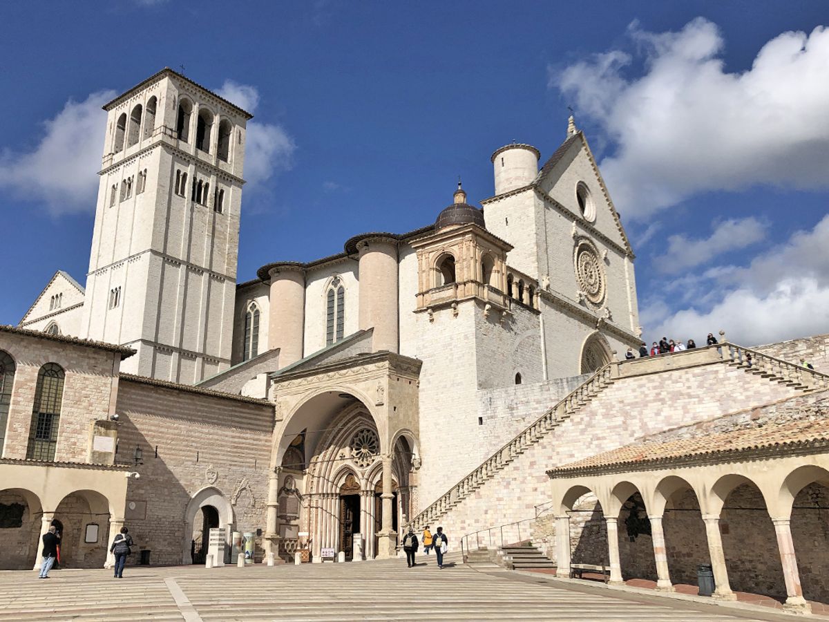 the Papal Basilica of Saint Francis of Assisi in Assisi, Italy