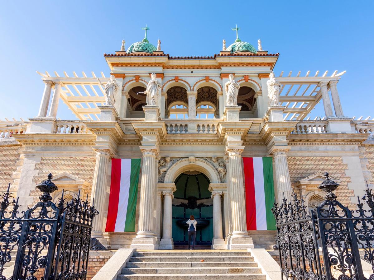 the Várkert Bazár, also known as the Castle Garden Bazaar, in Budapest, Hungary