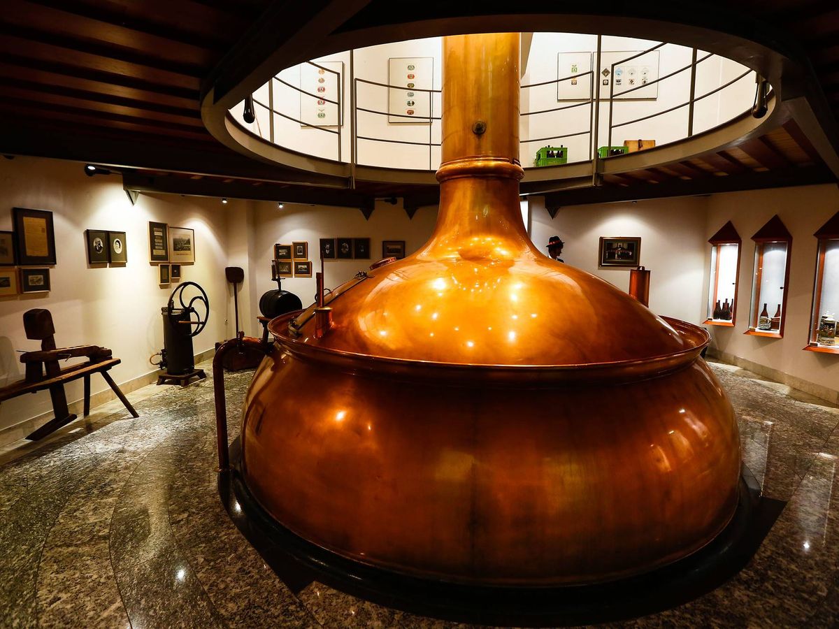 the interior of the Pivovarna Laško brewery in Slovenia, which is home to the Laško and Union beer brands