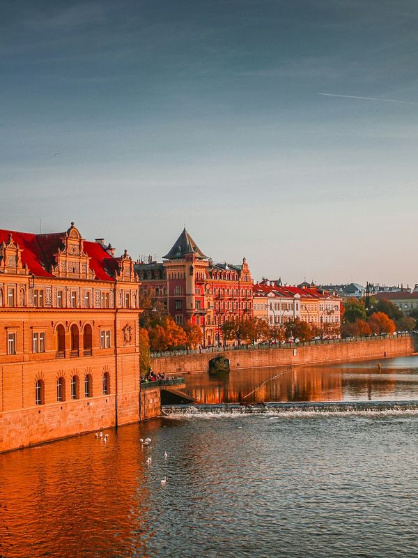 View of the Vltava river in Czech Republic