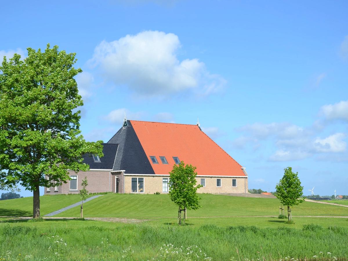 Netherlands Wadden Sea and Friesland landscape farmhouse