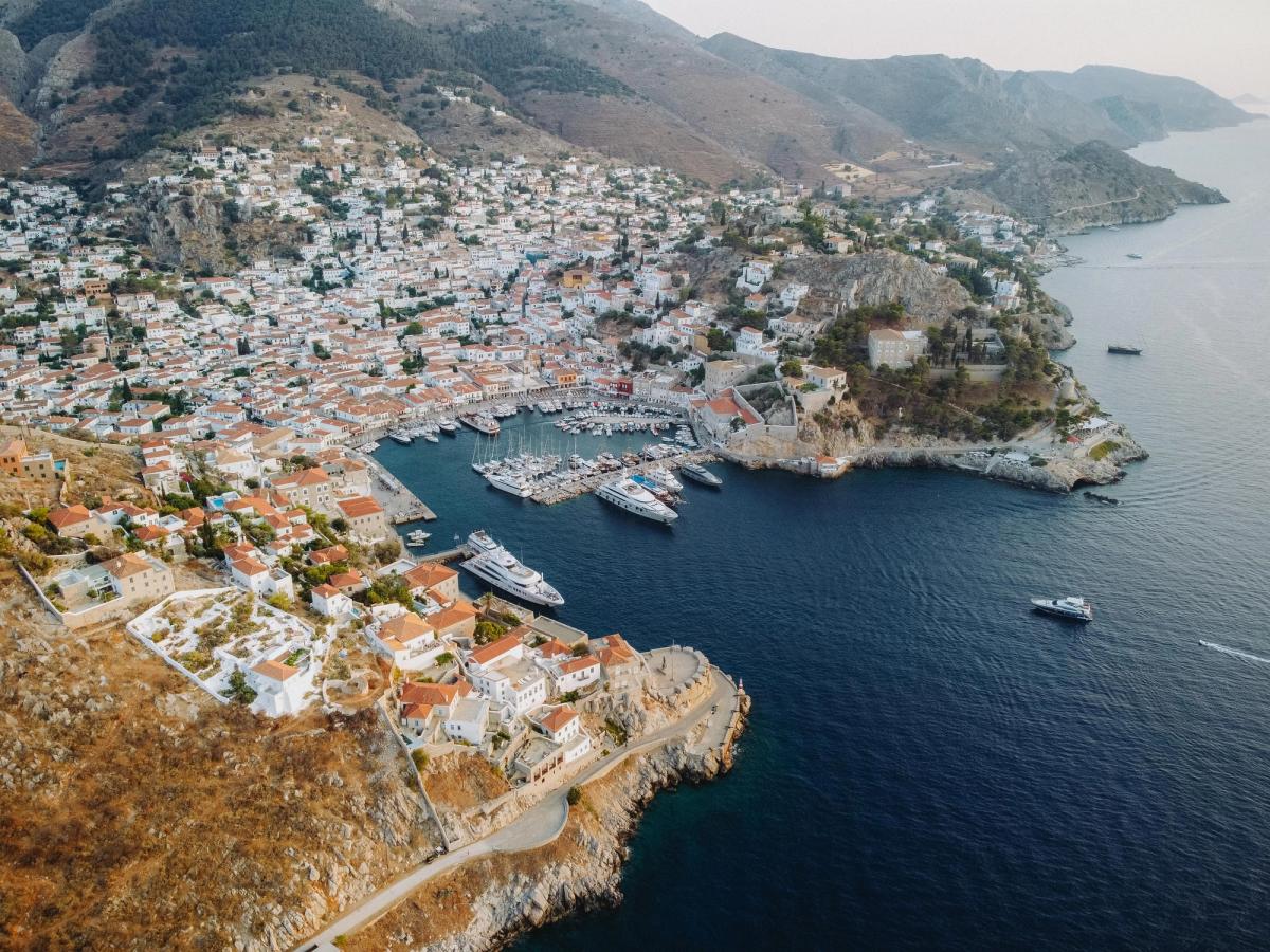 Hydra Island, a picturesque and car-free island in the Saronic Gulf of Greece