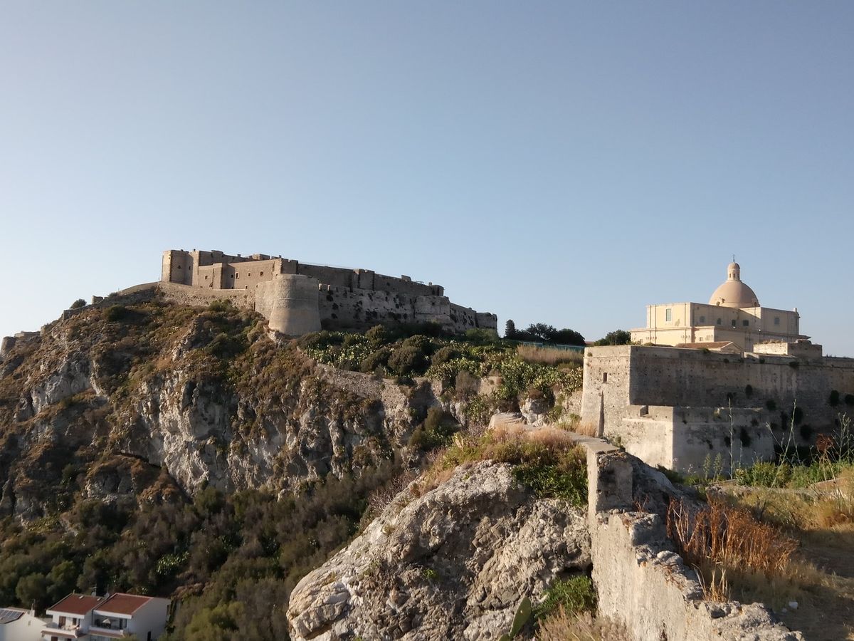 the Castello di Milazzo, a historic castle and citadel located in Milazzo, Sicily