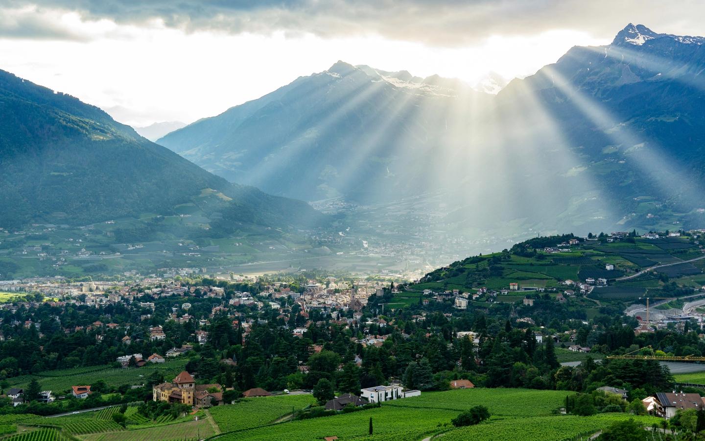 Sunset in South Tyrol, Italy