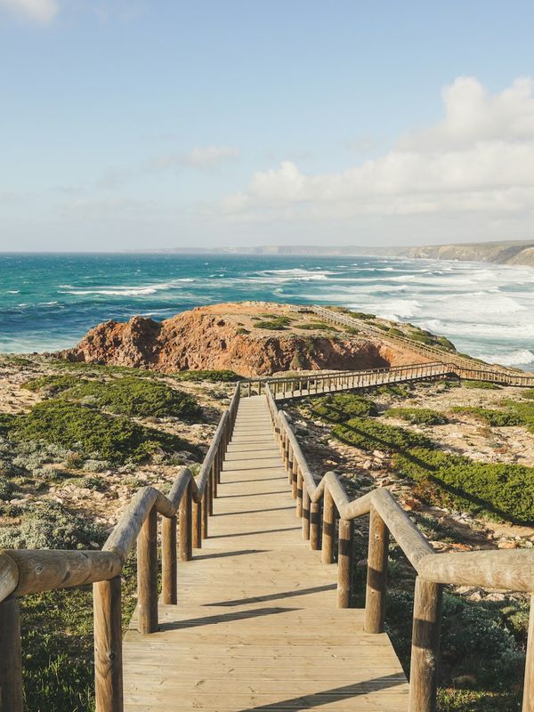 Walkway to the beaches of the Algarve, Portugal