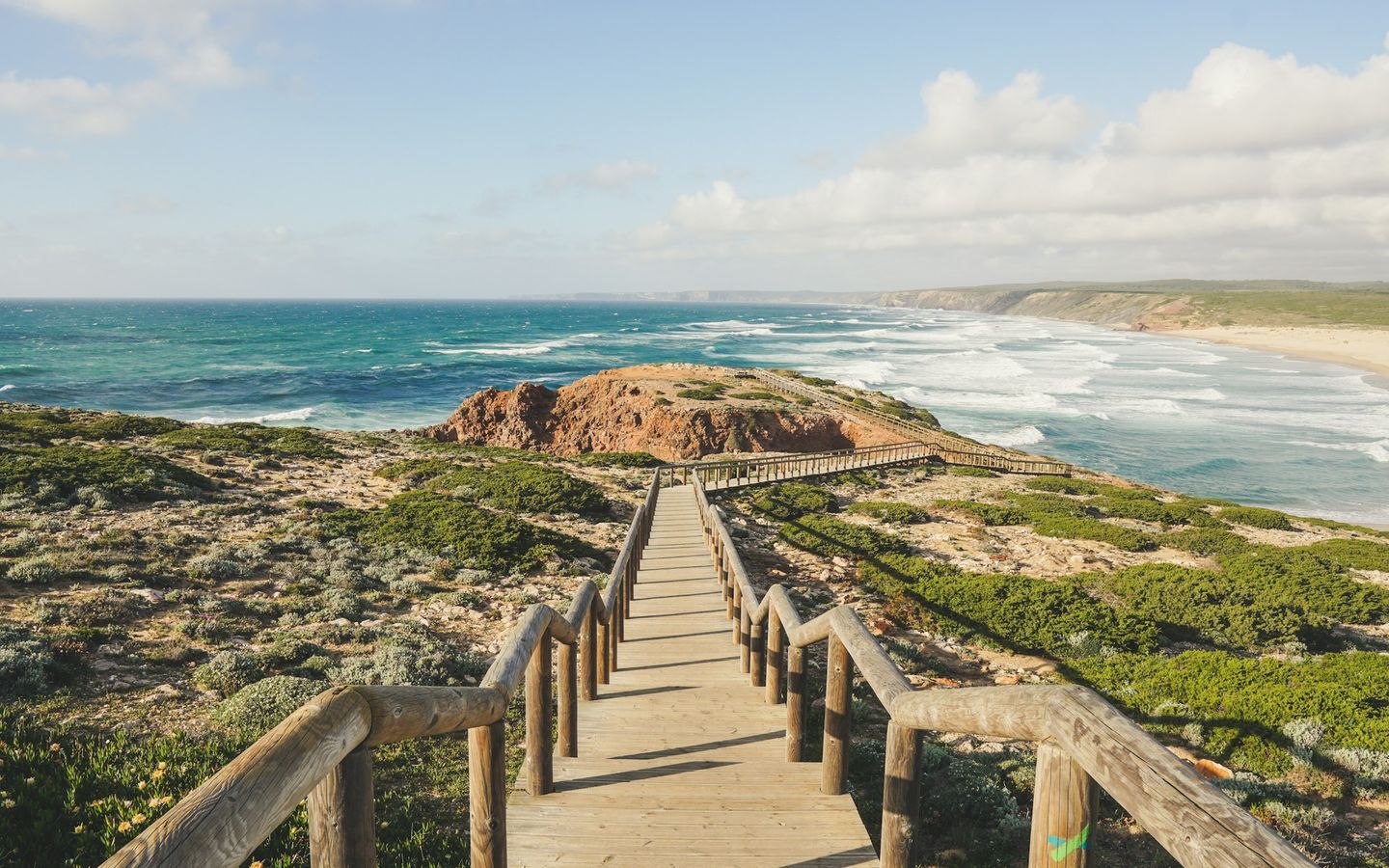 Walkway to the beaches of the Algarve, Portugal