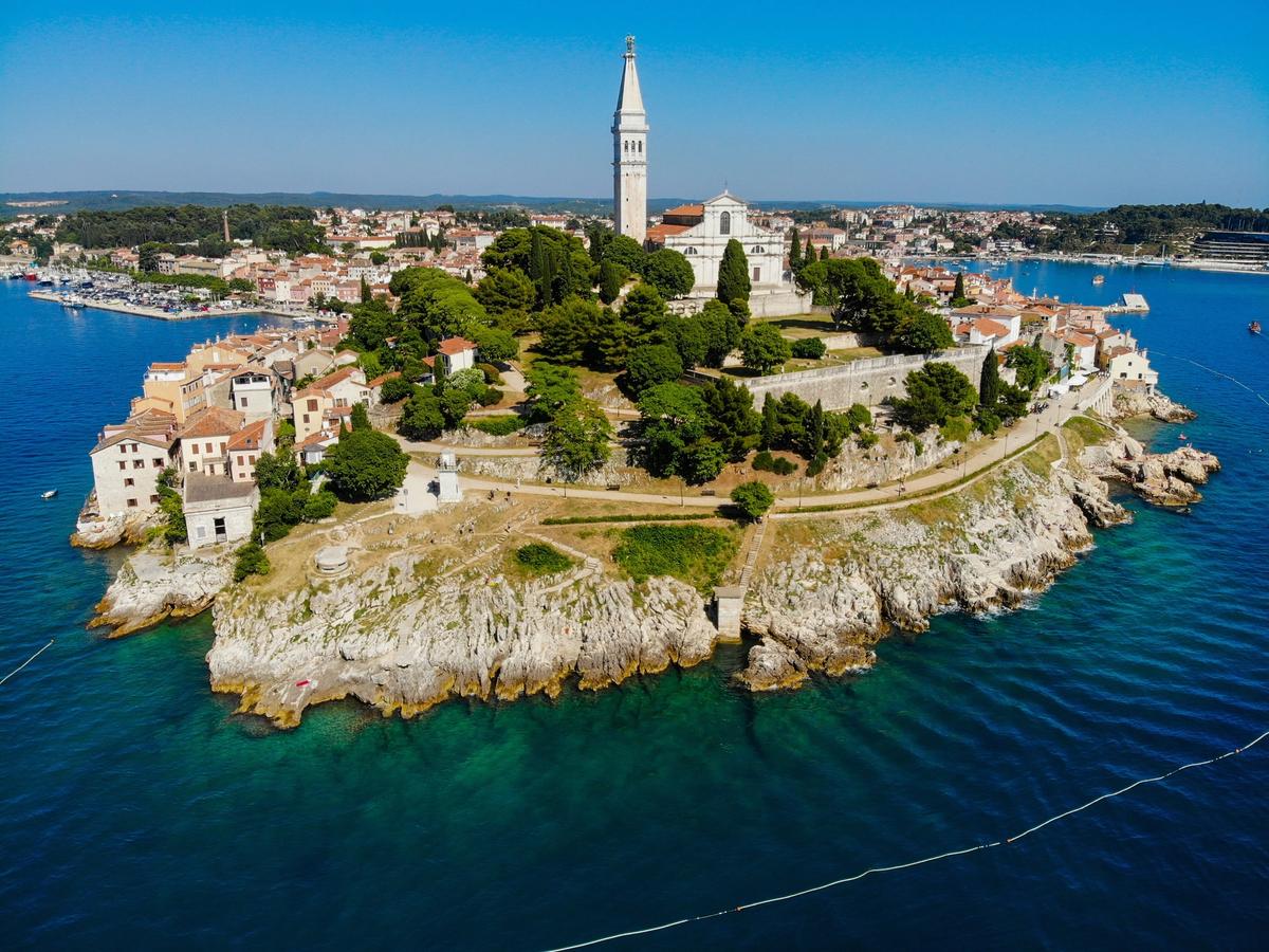 the historic town of Rovinj, located on the Istrian peninsula in Croatia