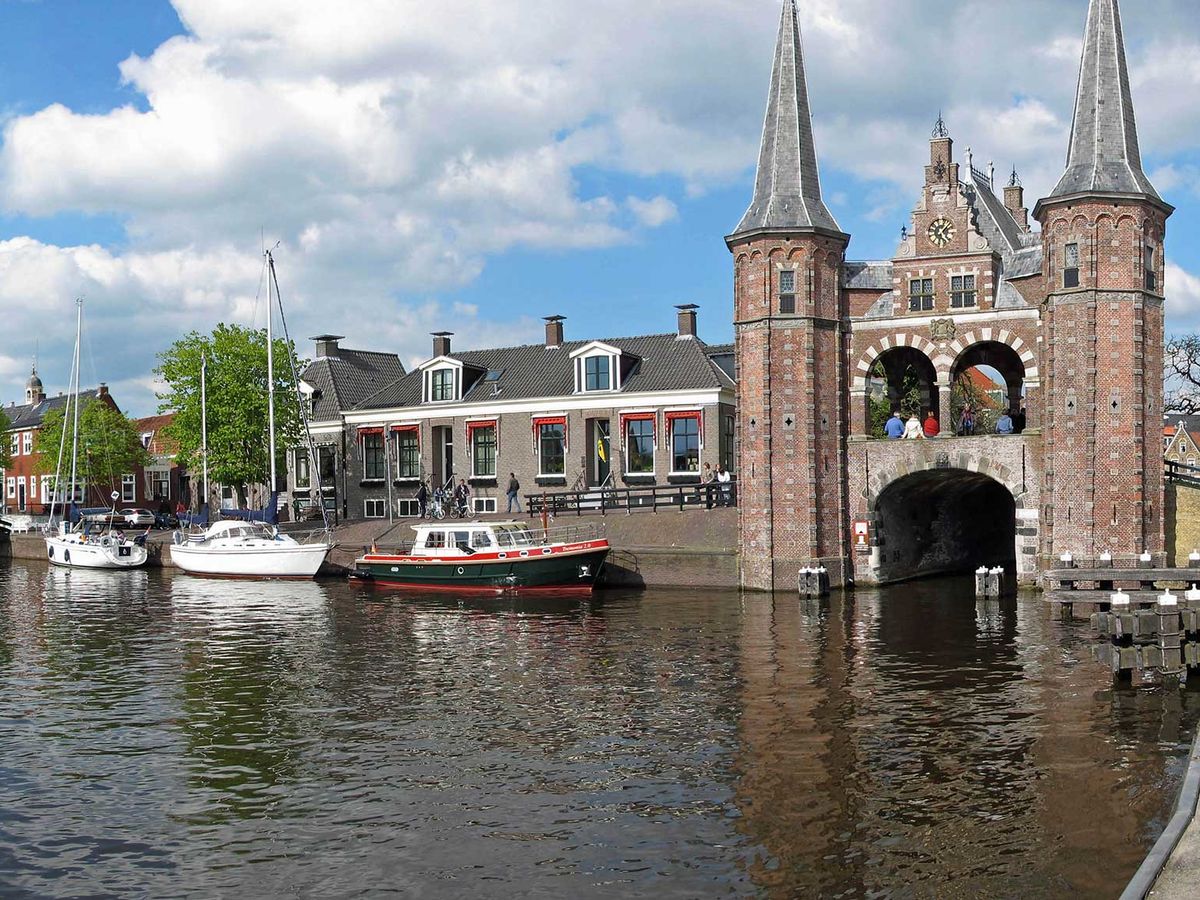 the Waterpoort (Water Gate) in Sneek, Netherlands