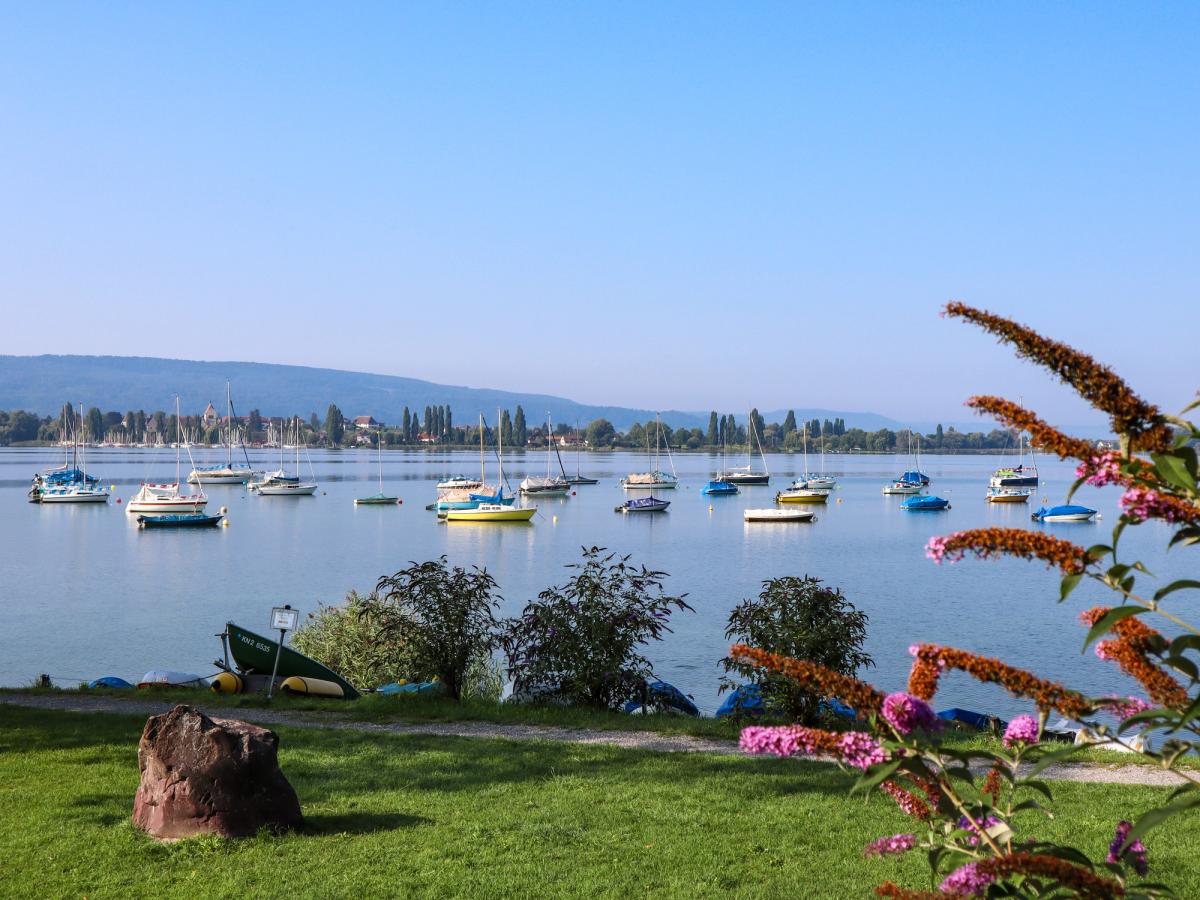 a view of Lake Constance (also known as Bodensee), a large freshwater lake in Central Europe