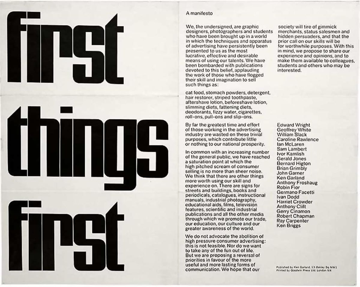 First Things First Manifesto