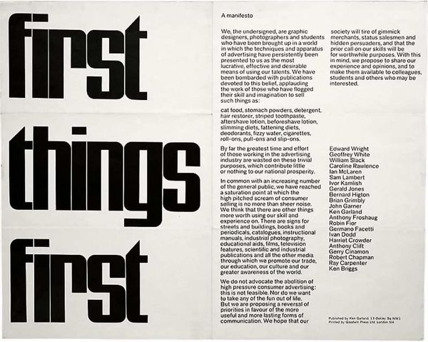 First Things First Manifesto