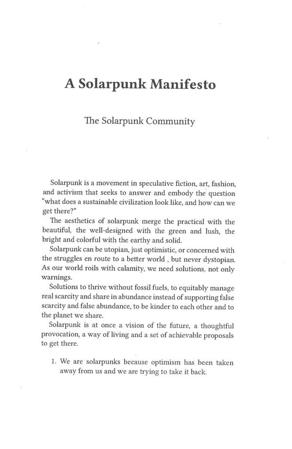 A Solarpunk Manifesto