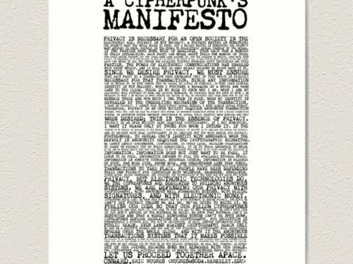 A Cyberpunk Manifesto