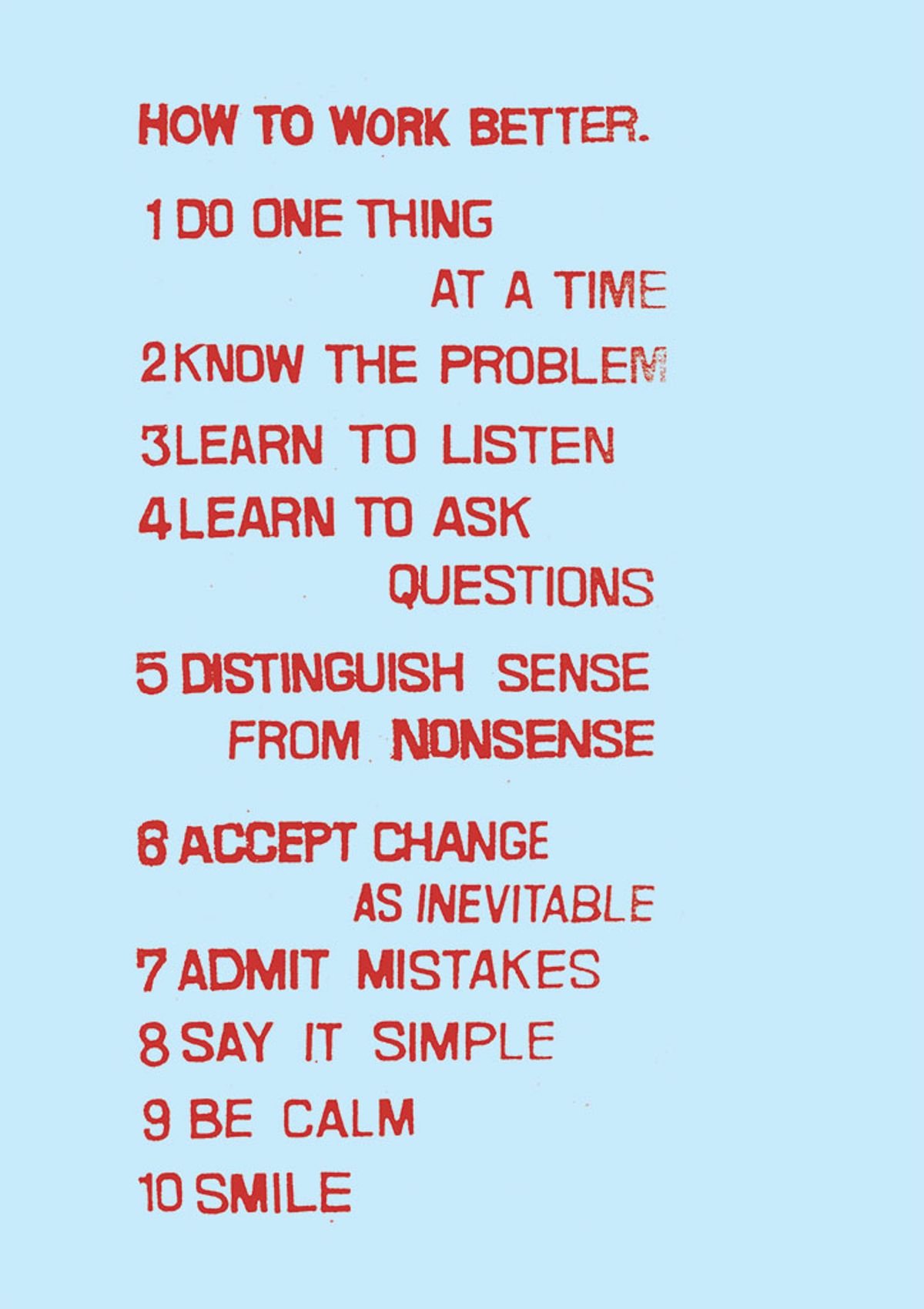How to Work Better