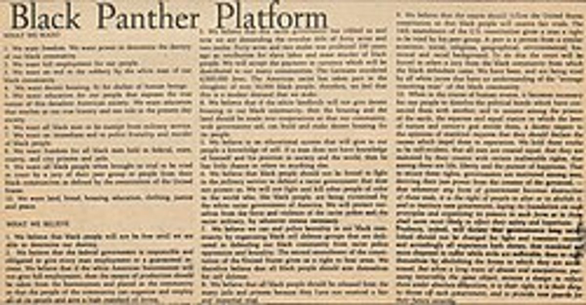 Black Panther Party Ten-Point Program