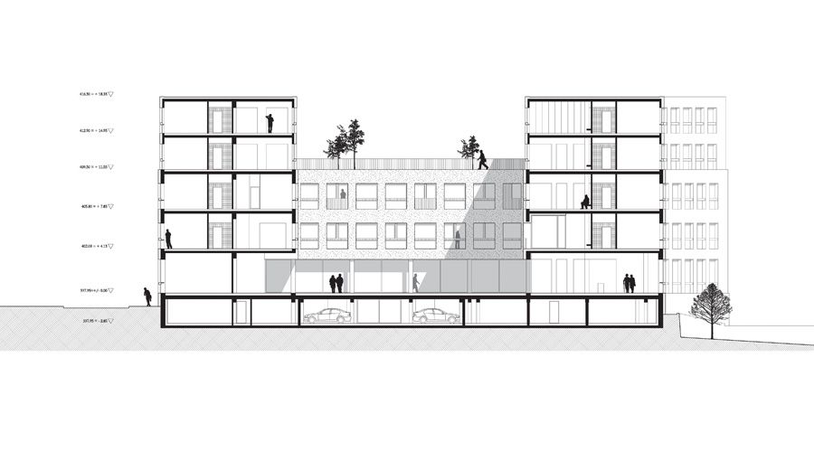مقطع معماري — أشخاص.