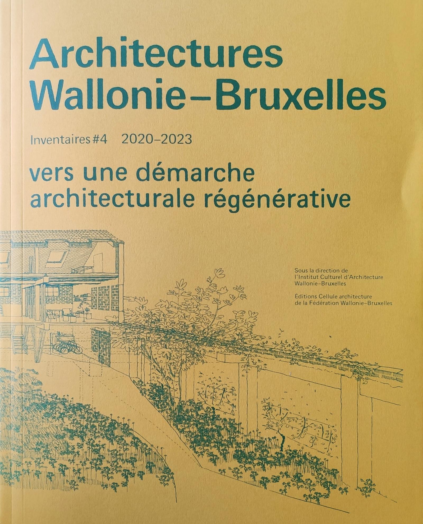 Book cover for Architectures Wallonie-Bruxelles with an urban drawing