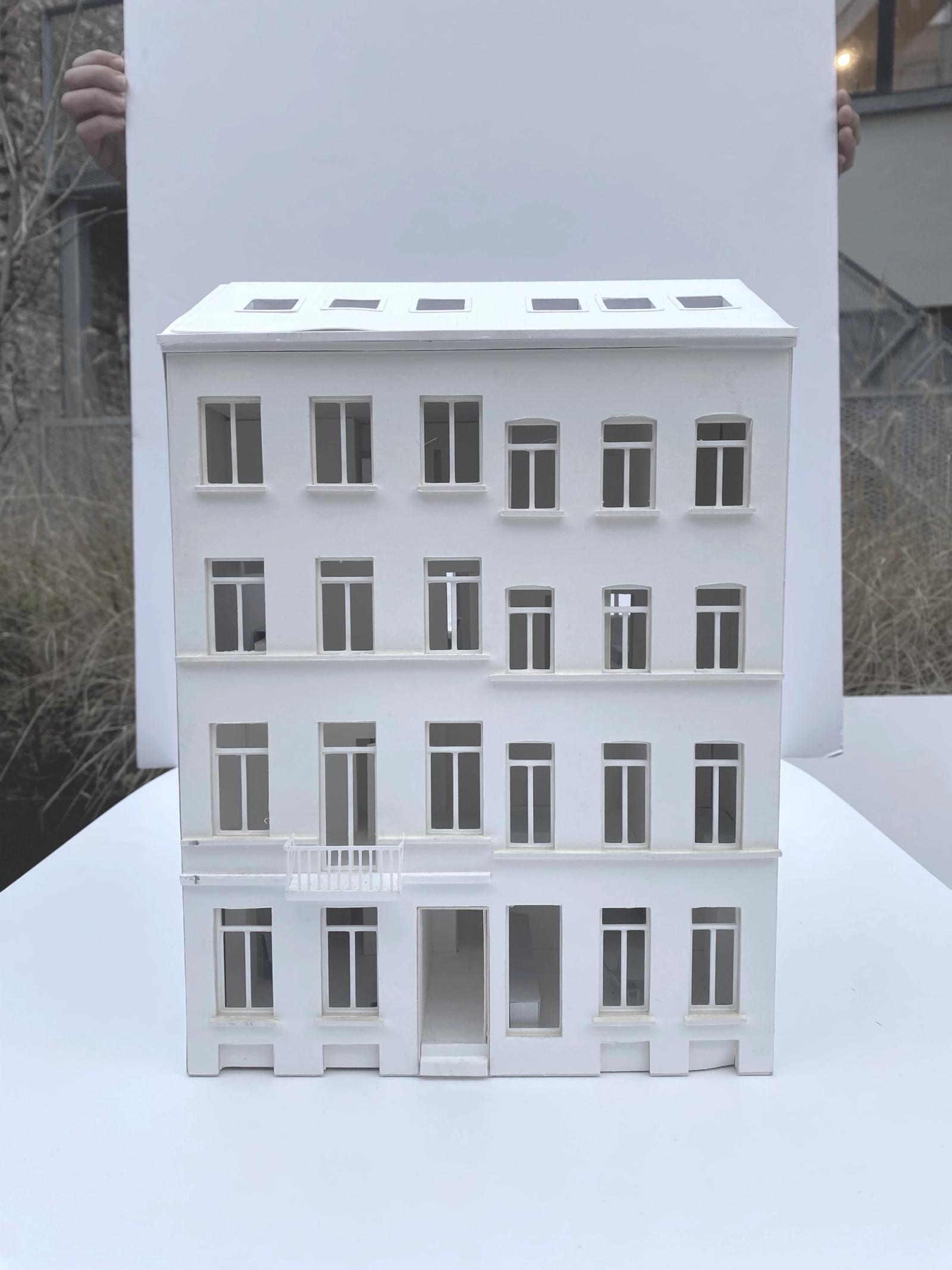 Physical model of the retained historic street frontage