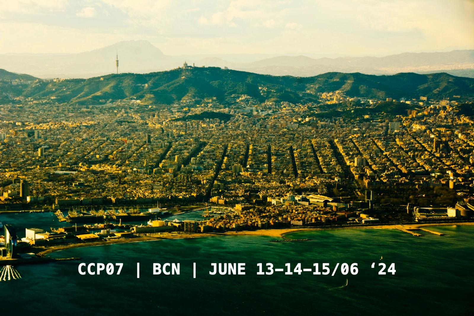 Aerial view of Barcelona used for an architecture conference announcement