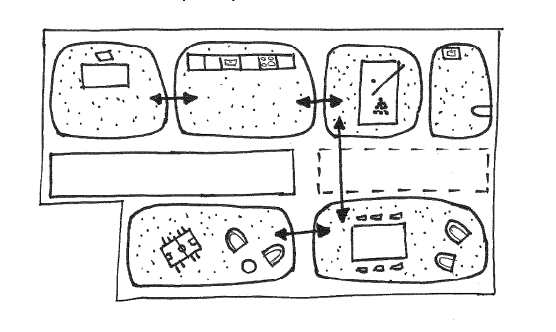 Plan diagram showing interconnected rooms and circulation in the youth centre.