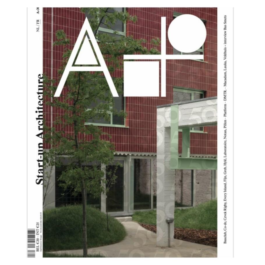 Architecture magazine cover featuring the red housing addition