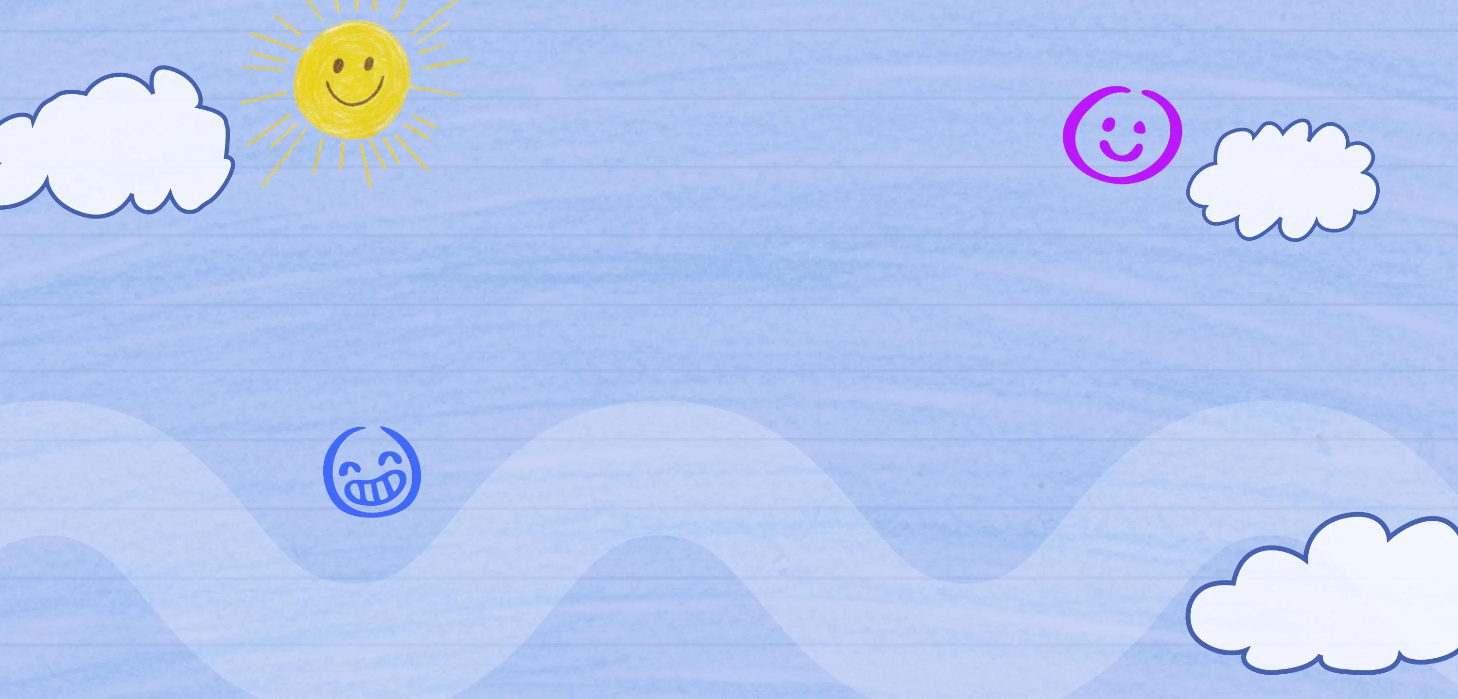 An image representing a sketch of a sky, drawn by a child.