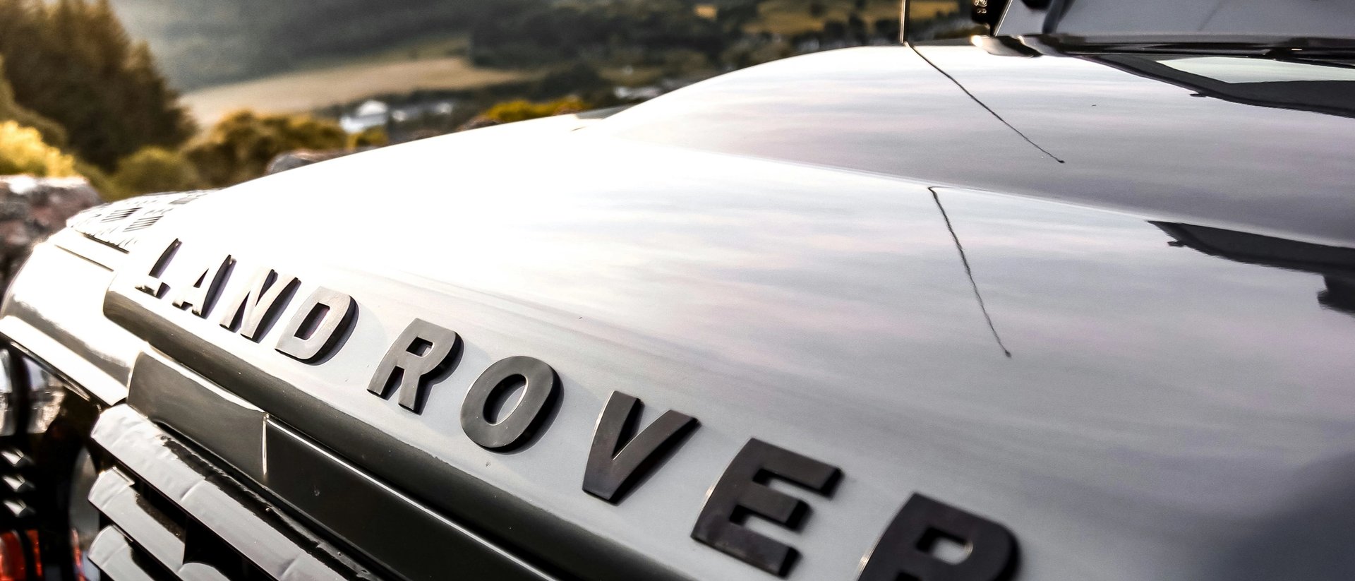 Detailed view of a Range Rover front