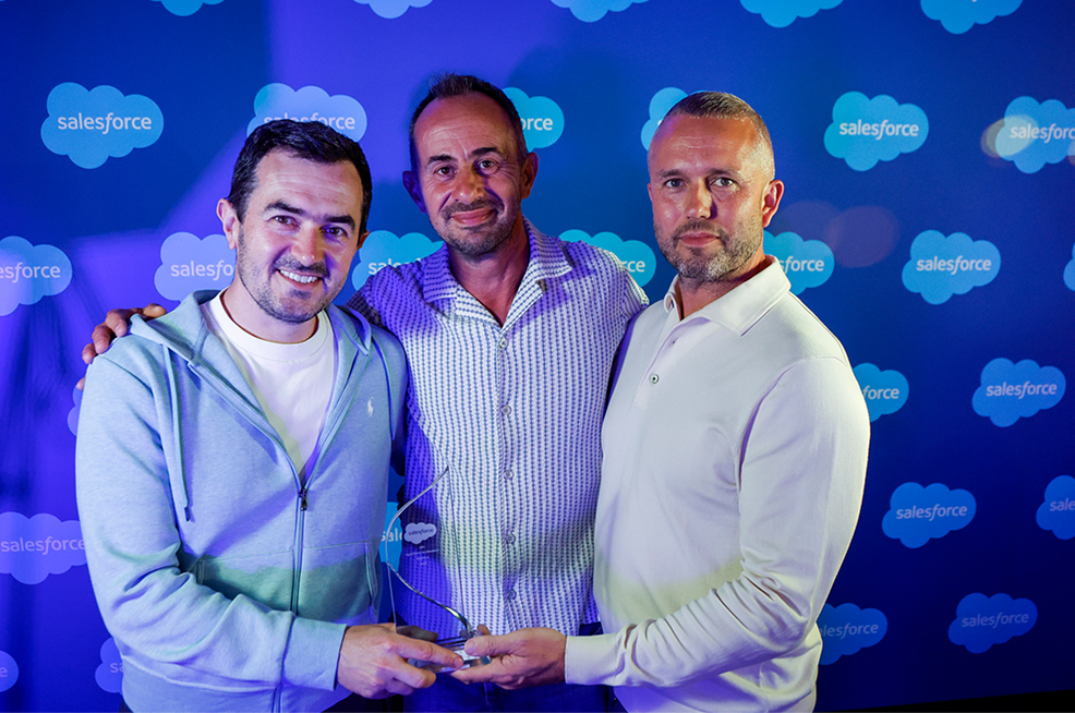 Founders of fluent holding Salesforce Award