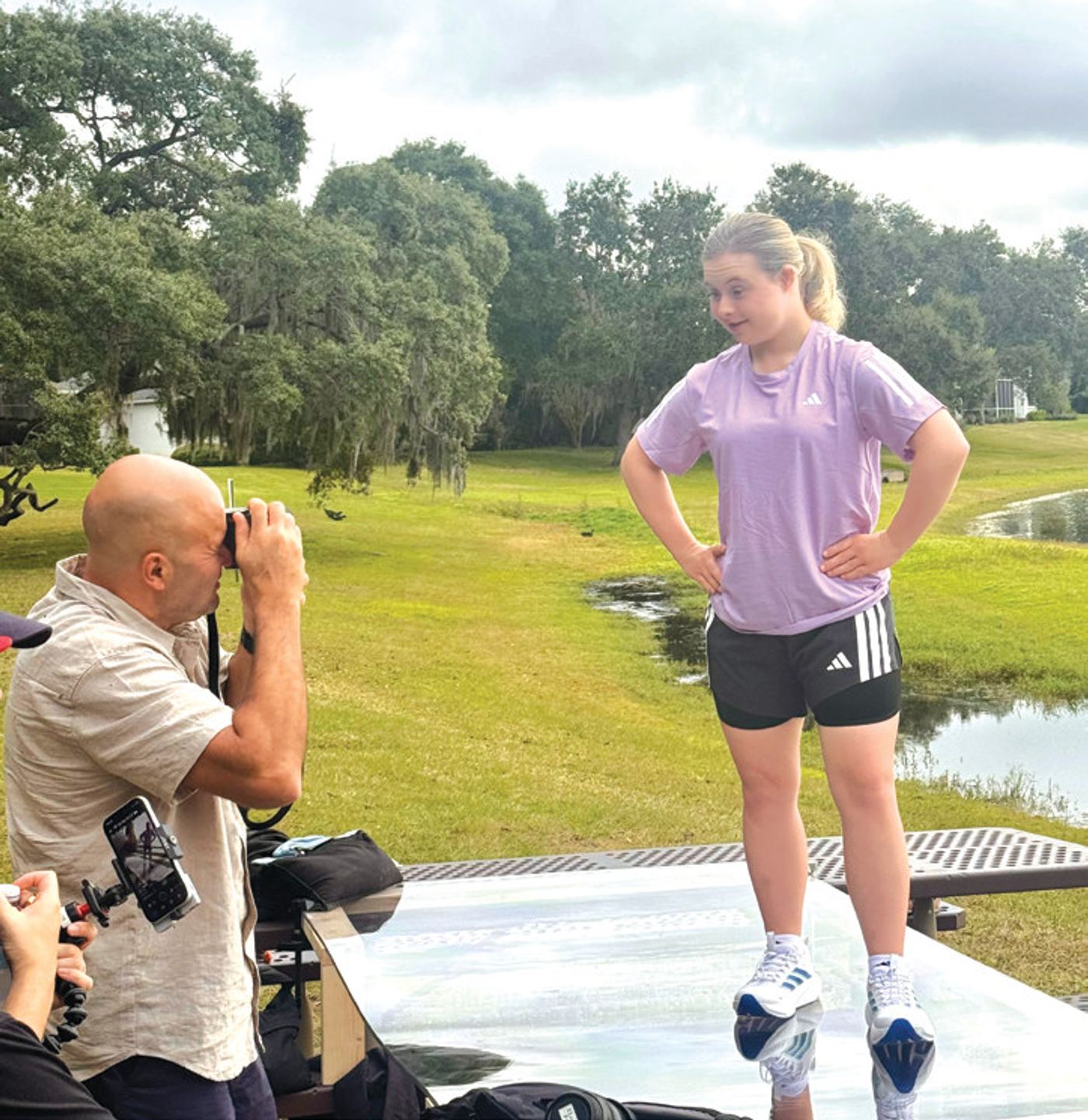 < Callie participated in the launch commercial for the adidas Supernova Rise 3 Adaptive running shoe, filmed on location in Central Florida.