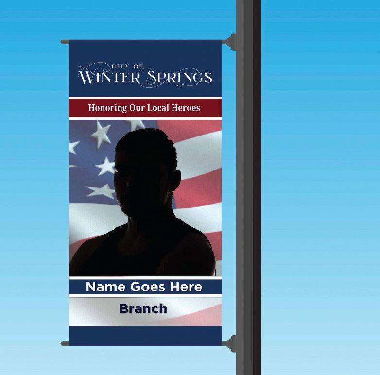 A template of how the commemorative banners will look