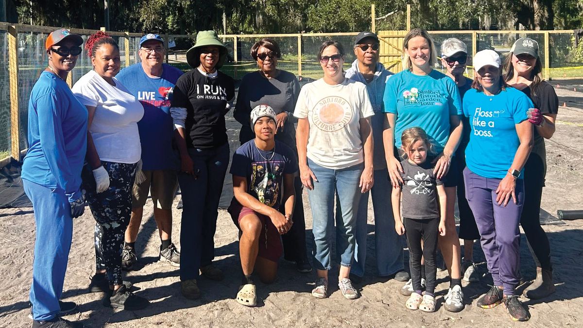 Supporters of the Georgetown Community Garden recently laid concrete blocks to separate the space into individual beds.
