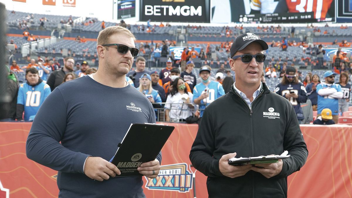 > Clint with NFL Hall of Fame quarterback