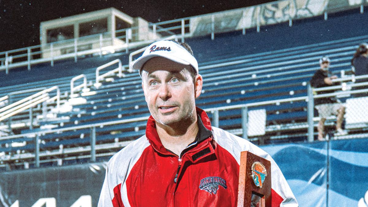 Scott Perry, head football coach for Lake Mary High School, is preparing for his 22nd season.