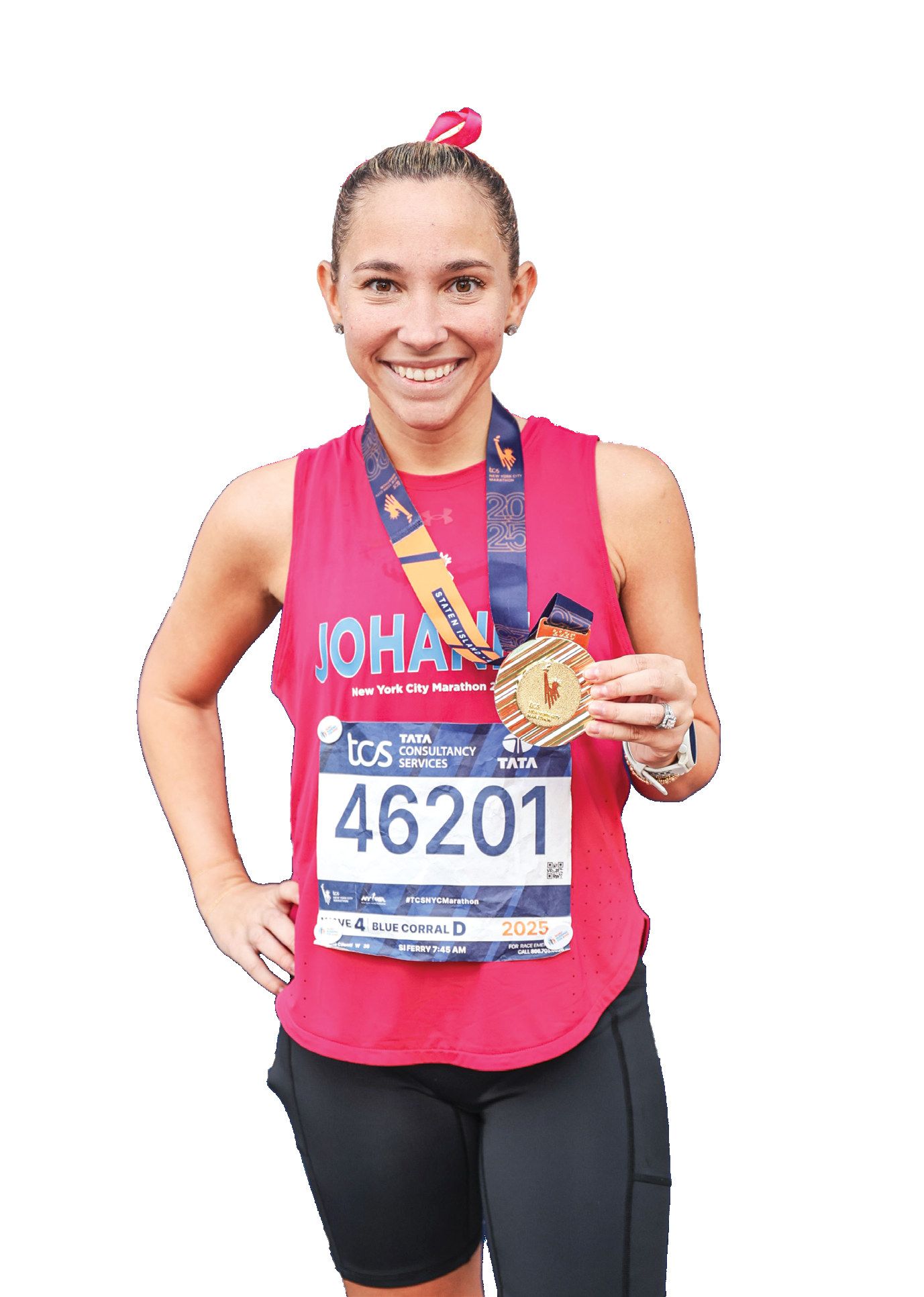 Johanna Cilenti, a teacher at Lawton Elementary, ran in the New York City Marathon in November 2025 to raise money for the National Organization for Rare Disorders (NORD). Johanna’s inspiration: her nine-year-old daughter Ava.