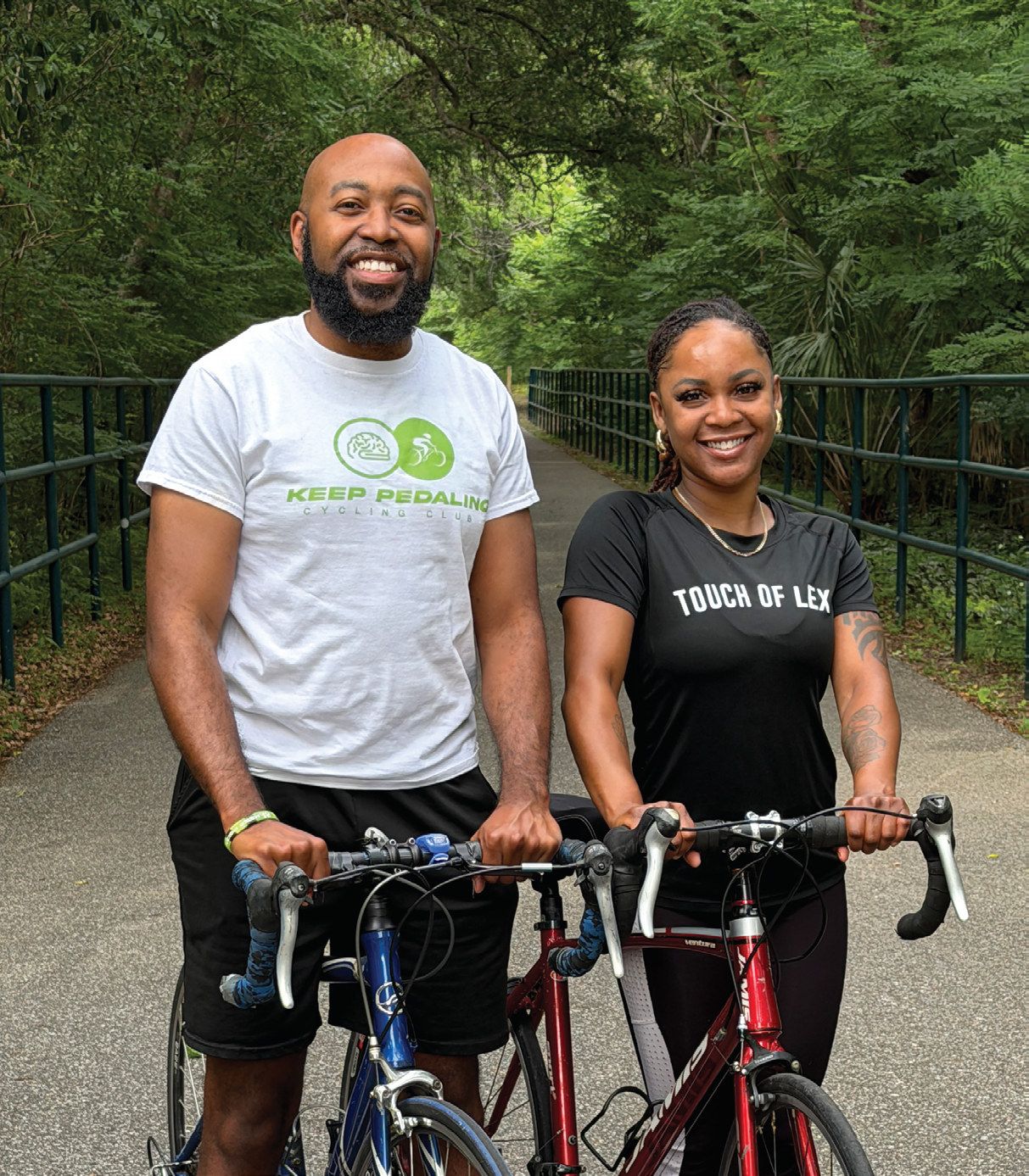 Dimitri Jean-Pierre and Alexis Jennings of the Keep Pedaling Foundation