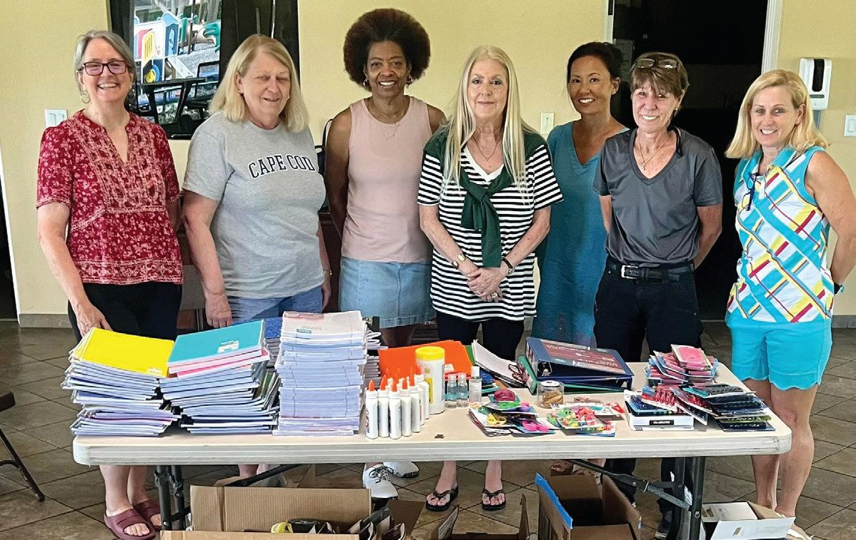 The Heathrow Women’s Club donates funds and school supplies to Seminole County Friends of Abused Children’s back-to-school drive.