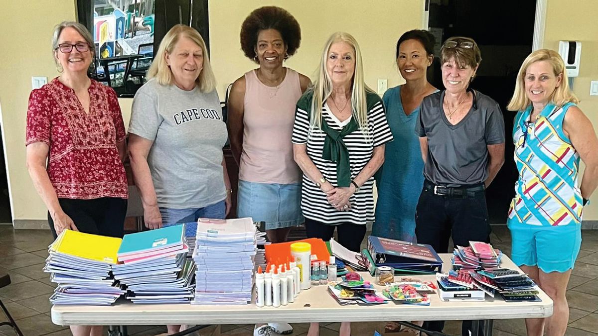 The Heathrow Women’s Club donates funds and school supplies to Seminole County Friends of Abused Children’s back-to-school drive.