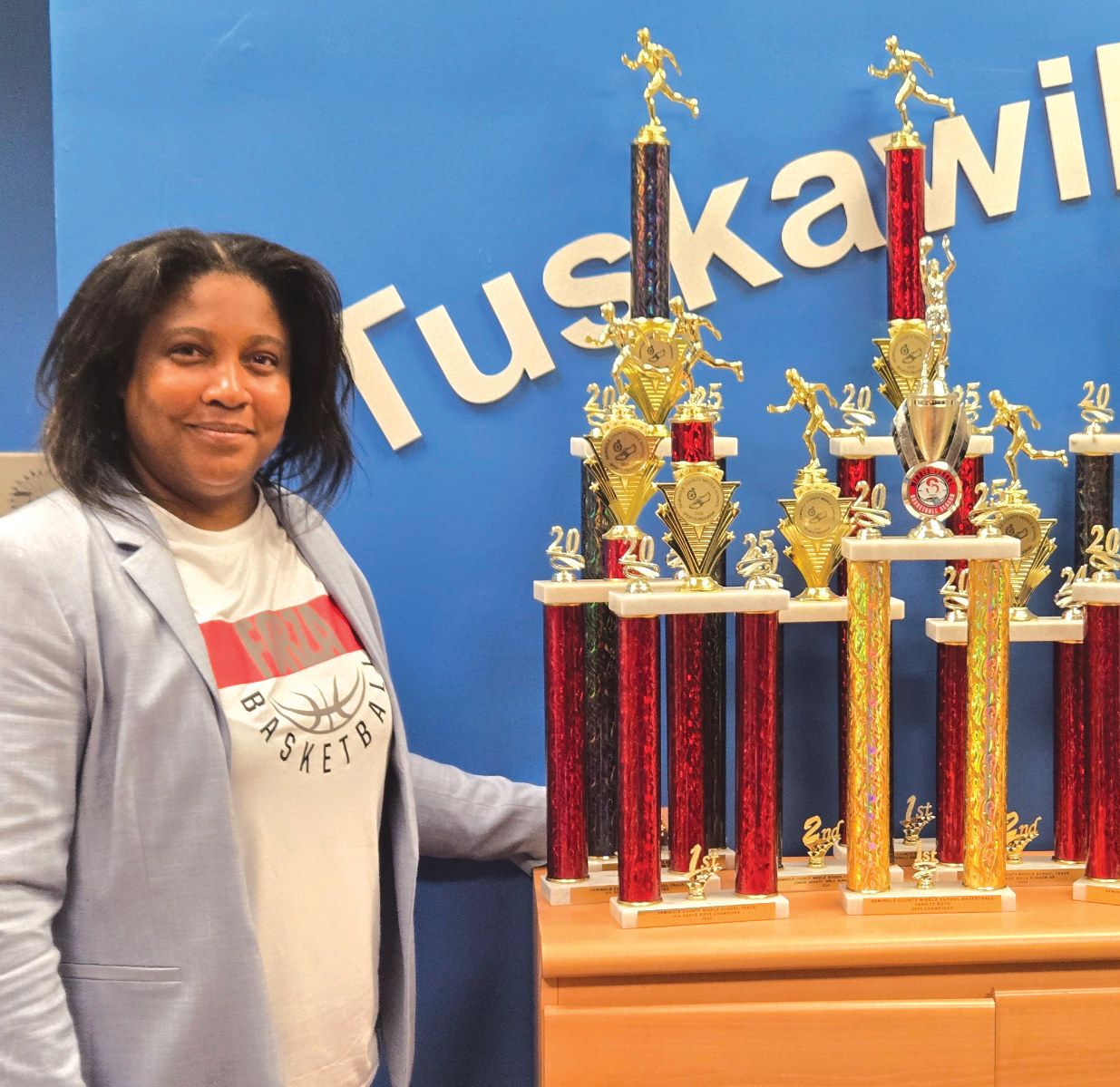Keturah Hennis, who coaches boys basketball, cross-country, and track and field at Tuskawilla Middle School, is starting a Jr. NBA league that tips off in February.