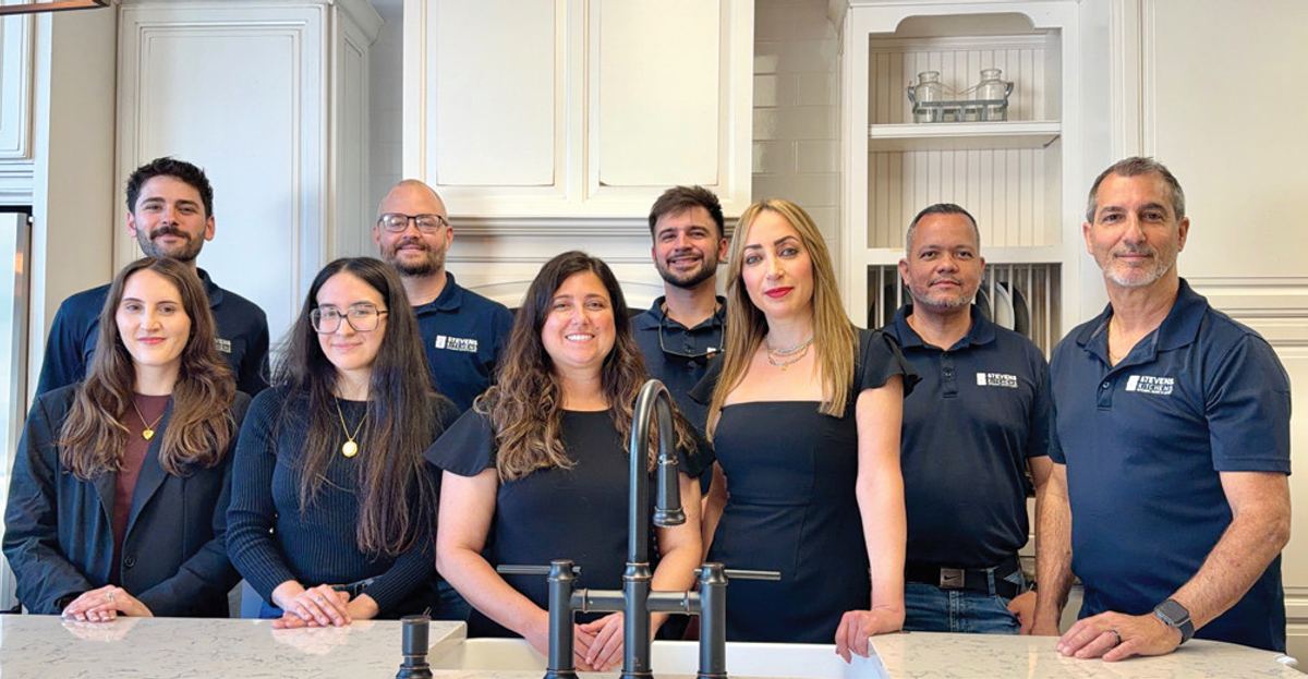 Emma and Santiago Conde, Gabriela Johns, Joshua Martin, Charis Simmons, Dylan White, Reem Kader, Jose Torres, and owner Steve Tedesco. Come meet the team and see the newly renovated showroom at Stevens Kitchens at 1399 West Broadway Street in Oviedo. Not pictured: Salvador Cancel and Maria William