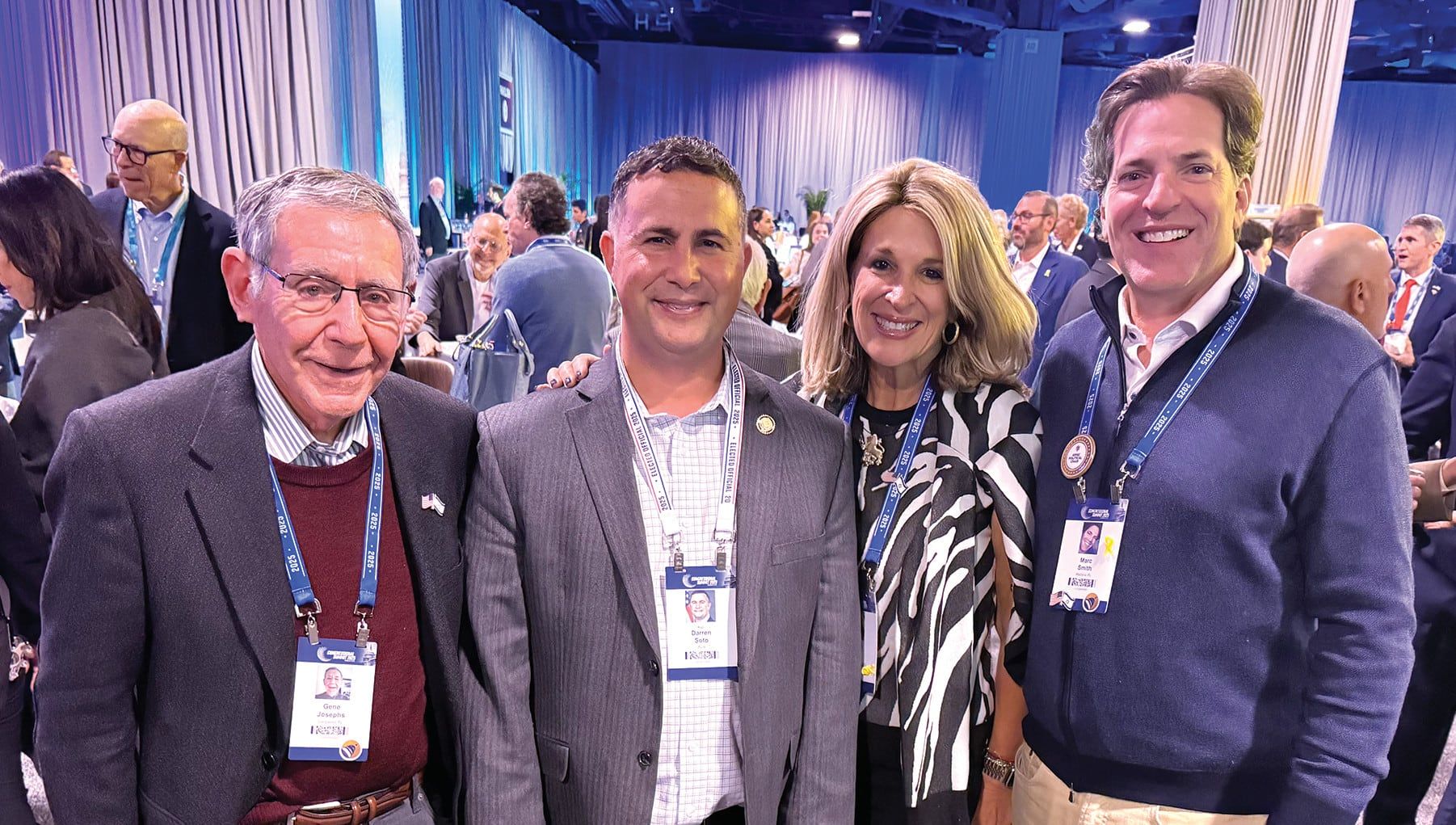 Gene Josephs, Laurie and Marc Smith with Congressman Darren Soto